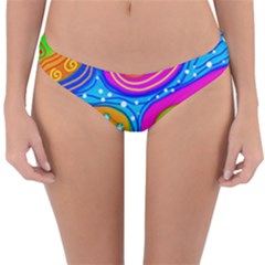 Abstract Pattern Painting Shapes Reversible Hipster Bikini Bottoms by Celenk