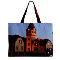 Blue Hour Colliery House Zipper Mini Tote Bag by Celenk