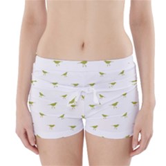 Birds Motif Pattern Boyleg Bikini Wrap Bottoms by dflcprints