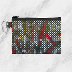 Christmas Cross Stitch Background Canvas Cosmetic Bag (medium) by Celenk