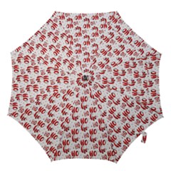 Ho Ho Ho Santaclaus Christmas Cheer Hook Handle Umbrellas (medium) by patternstudio
