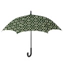 Green Ornate Christmas Pattern Hook Handle Umbrellas (Medium) View3