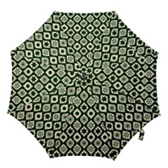 Green Ornate Christmas Pattern Hook Handle Umbrellas (small) by patternstudio