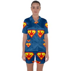 Super Dealer Satin Short Sleeve Pyjamas Set by PodArtist