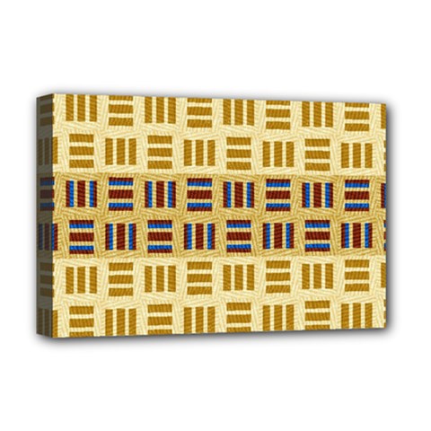 Textile Texture Fabric Material Deluxe Canvas 18  X 12   by Celenk