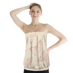 Butterfly Butterflies Vintage Strapless Top by Celenk