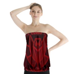 Bird Owl Eagle Owl Fragment Strapless Top by Celenk