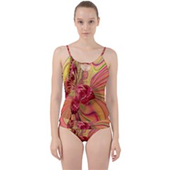 Arrangement Butterfly Aesthetics Cut Out Top Tankini Set by Celenk