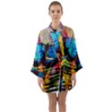 Blue Morphofalter Butterfly Insect Long Sleeve Kimono Robe View1