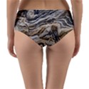Texture Marble Abstract Pattern Reversible Mid-Waist Bikini Bottoms View2