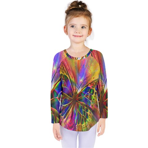 Arrangement Butterfly Aesthetics Kids  Long Sleeve Tee by Celenk