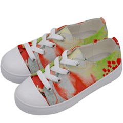 Fabric Texture Softness Textile Kids  Low Top Canvas Sneakers by Celenk