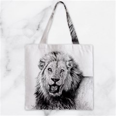 Lion Wildlife Art And Illustration Pencil Zipper Grocery Tote Bag by Celenk