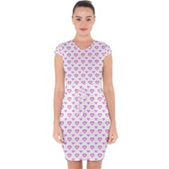 Pixel Hearts Capsleeve Drawstring Dress  by jumpercat