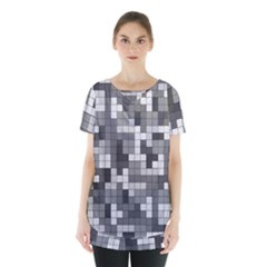 Tetris Camouflage Urban Skirt Hem Sports Top by jumpercat