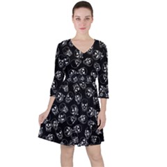 A Lot Of Skulls Black Ruffle Dress by jumpercat