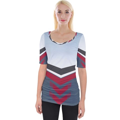 Modern Shapes Wide Neckline Tee by jumpercat