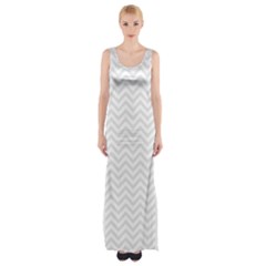 Light Chevron Maxi Thigh Split Dress by jumpercat