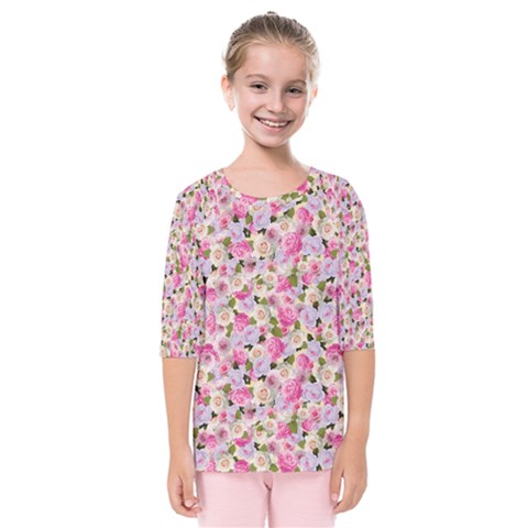 Gardenia Sweet Kids  Quarter Sleeve Raglan Tee by jumpercat