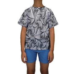 Fractal Sketch Light Kids  Short Sleeve Swimwear by jumpercat
