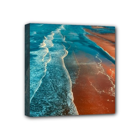 Sea Ocean Coastline Coast Sky Mini Canvas 4  X 4  by BangZart