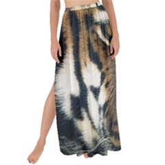 Tiger Bengal Stripes Eyes Close Maxi Chiffon Tie-up Sarong by BangZart