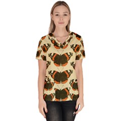 Butterfly Butterflies Insects Scrub Top by BangZart