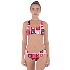 Christmas Map Innovative Modern Criss Cross Bikini Set by BangZart