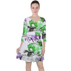 Horse Horses Animal World Green Ruffle Dress by BangZart