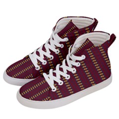 Geometric Pattern Men s Hi-top Skate Sneakers by linceazul