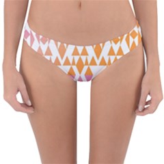 Geometric Abstract Orange Purple Reversible Hipster Bikini Bottoms by BangZart