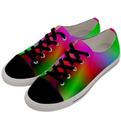Course Gradient Background Color Men s Low Top Canvas Sneakers by BangZart