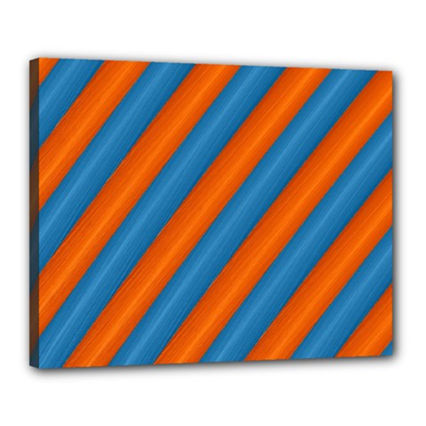 Diagonal Stripes Striped Lines Canvas 20  X 16  by BangZart