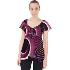 Grid Bent Vibration Ease Bend Lace Front Dolly Top by BangZart