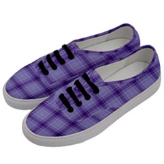Purple Plaid Original Traditional Men s Classic Low Top Sneakers by BangZart