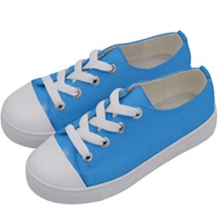 Sky Blue Blue Sky Clouds Day Kids  Low Top Canvas Sneakers by BangZart