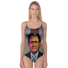 George W Bush Pop Art President Usa Camisole Leotard  by BangZart