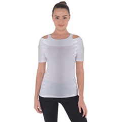 Monochrome Curve Line Pattern Wave Short Sleeve Top by BangZart