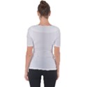 Monochrome Curve Line Pattern Wave Short Sleeve Top View2