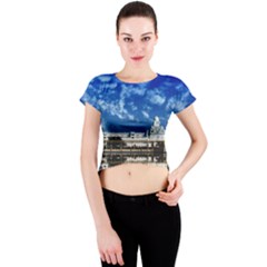 India Punjab Amritsar Sikh Crew Neck Crop Top by BangZart