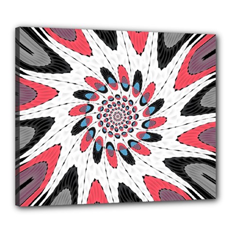 High Contrast Twirl Canvas 24  X 20  by linceazul
