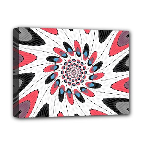 High Contrast Twirl Deluxe Canvas 16  X 12   by linceazul
