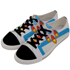Rocket Spaceship Clip Art Clipart Men s Low Top Canvas Sneakers by Celenk