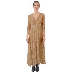 Rock Tile Marble Structure Button Up Boho Maxi Dress by Celenk