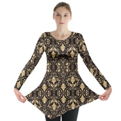 Wallpaper Wall Art Architecture Long Sleeve Tunic  by Celenk