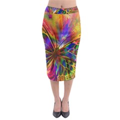 Arrangement Butterfly Aesthetics Midi Pencil Skirt by Celenk