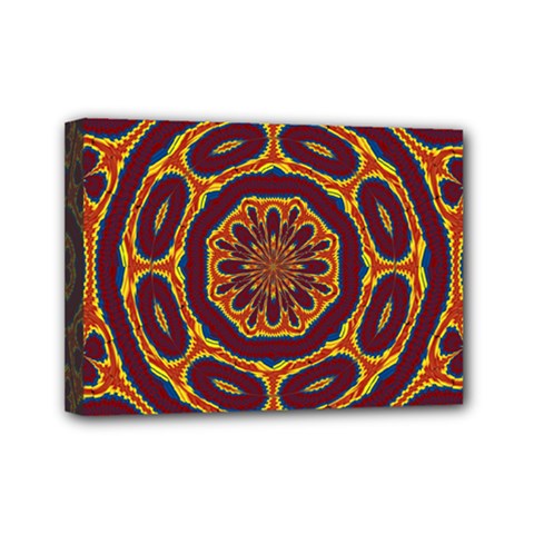 Geometric Tapestry Mini Canvas 7  X 5  by linceazul