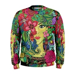 Mandala Figure Nature Girl Men s Sweatshirt by Celenk