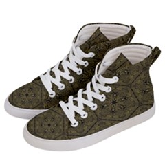 Texture Background Mandala Women s Hi-top Skate Sneakers by Celenk