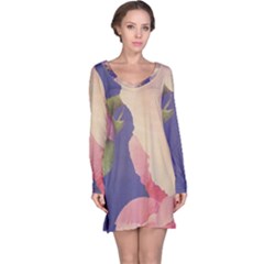 Fabric Textile Abstract Pattern Long Sleeve Nightdress by Celenk